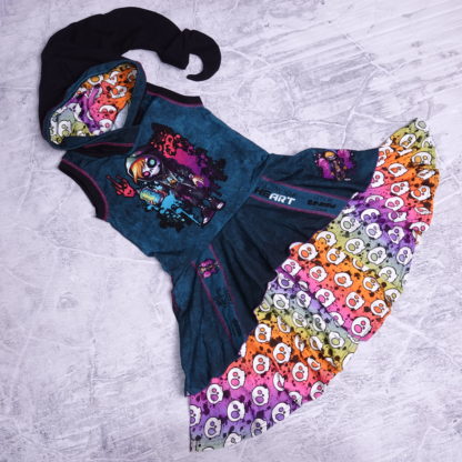 Verf skulls fairy dress maat 10 jaar (140)