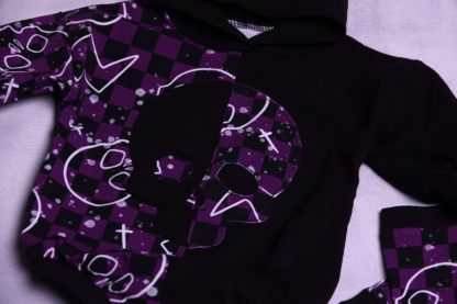 Sweater romper purple skulls maat 3/6 maanden - Afbeelding 3