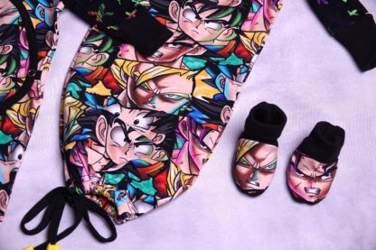 DragonballZ East romper met slaapzak, booties en beanie maat newborn - Afbeelding 2