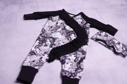 Princes eastromper met ruffles en hoofdband maat newborn - Afbeelding 5