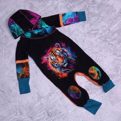 regenboog tijger grow with me romper maat 1/3 jaar (80/86-98/104)